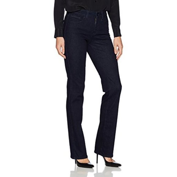 NWT NYDJ MARILYN STRAIGHT LEG JEANS WASH RINSE 2P (PETITE) - Picture 4 of 8